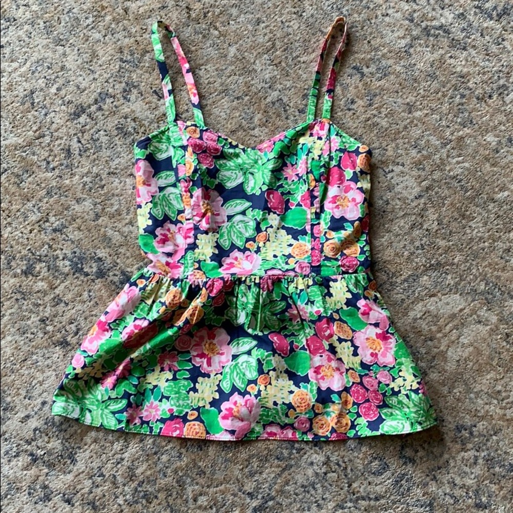 Lilly Pulitzer like new peplum tank